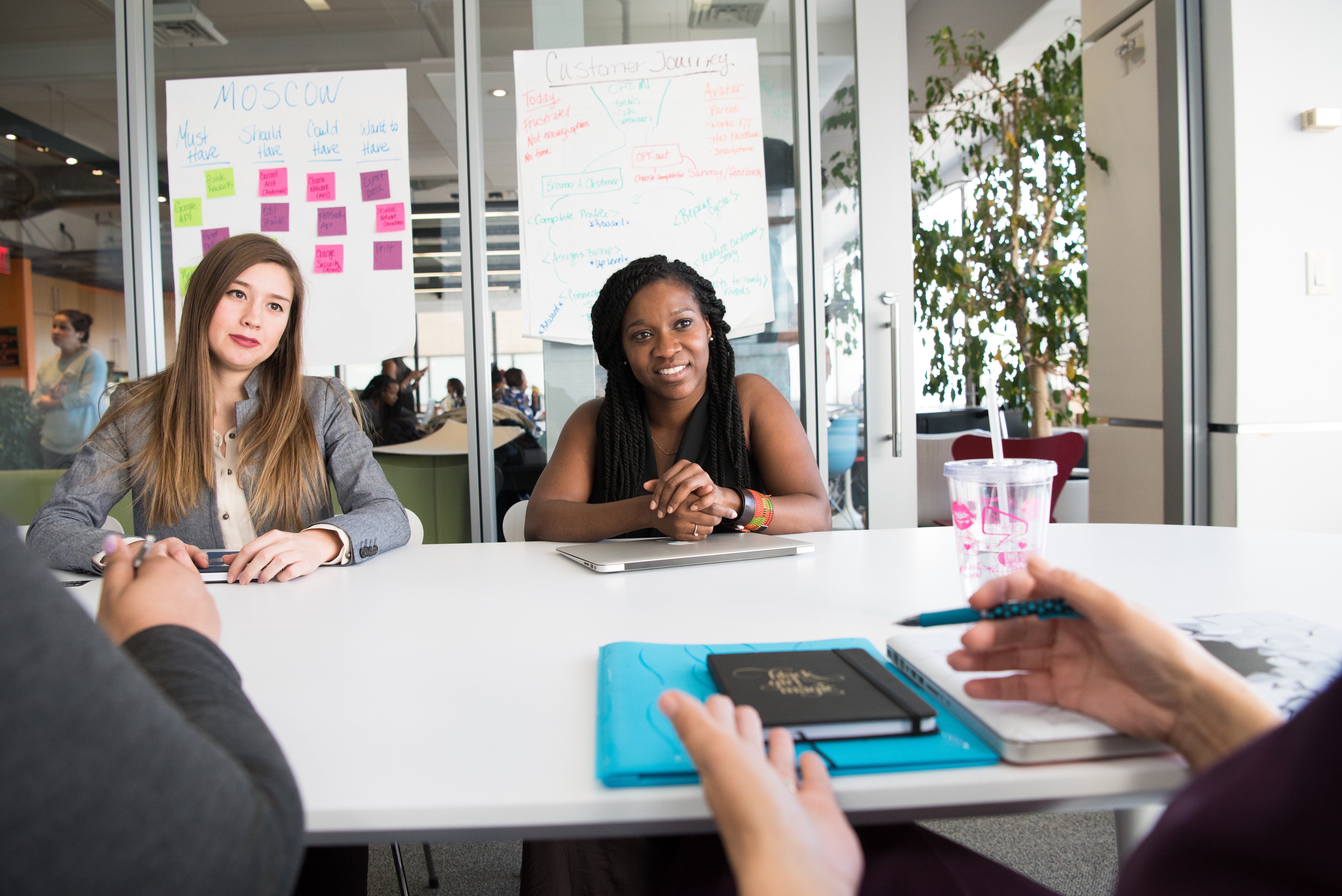 Two women in a business meeting