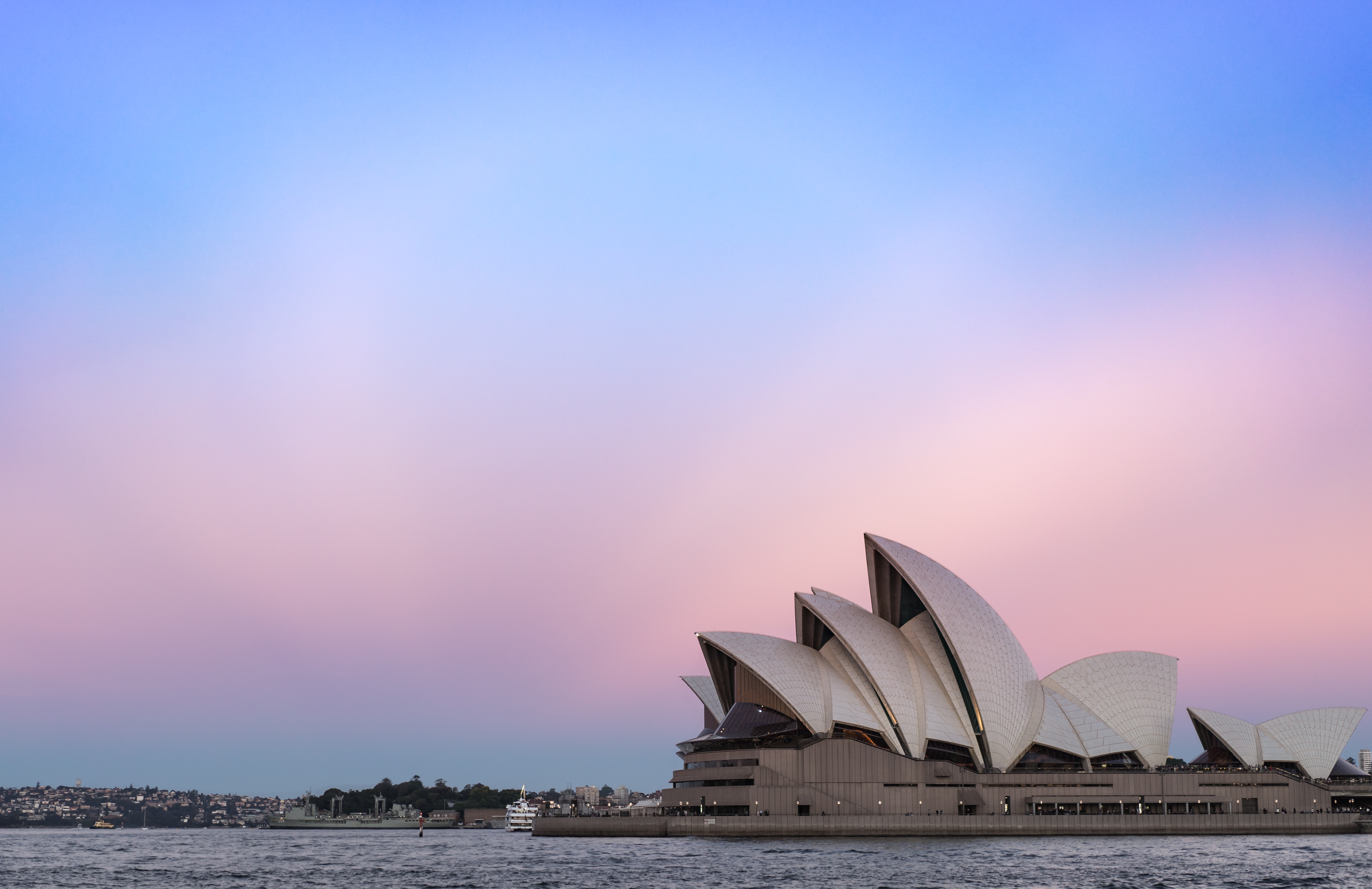 sunset over sydney opera house